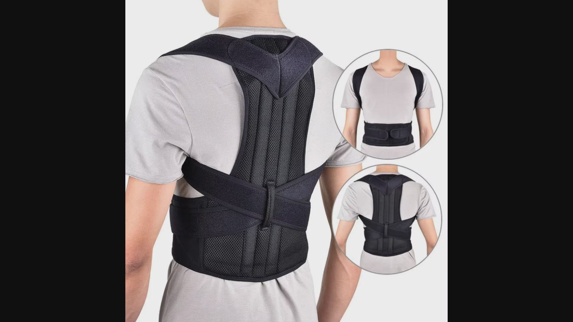 Corset correcteur de posture pour hommes, ceinture de soutien lombaire